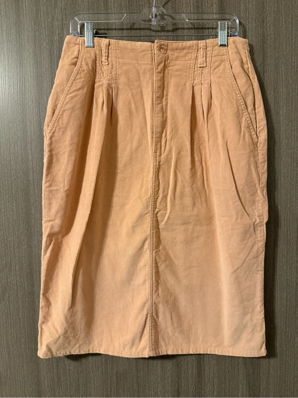 Gina Peters Vintage Peach Corduroy Pencil Skirt